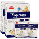 Pocas Instant Ginger Latte Tea Packets - Real Ginger Instant Tea Blended with Creamer, Green Tea, Pure Cane Sugar, and Milk for a Creamy, Zesty, Soothing Ginger Tea Instant Latte, 20 Count (Pack of 2)