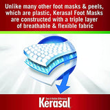 Kerasal Intensive Repair Foot Mask Foot Mask for Cracked Heels and Dry Feet, Six (Pair), 6 Count