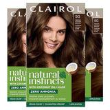 Clairol Natural Instincts Demi-Permanent Hair Dye, 5G Medium Golden Brown Hair Color, Pack of 3