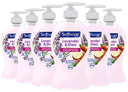 Softsoap Lavender & Shea Scent Liquid Hand Soap, Moisturizing Liquid Hand Soap, 11.25 Ounce, 6 Pack