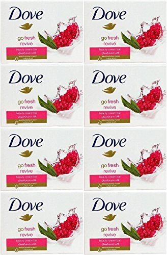 Dove Go Fresh Revive Beauty Cream Bar Soap, 100 Gram / 3.5 Ounce Bars (Pack of 8)