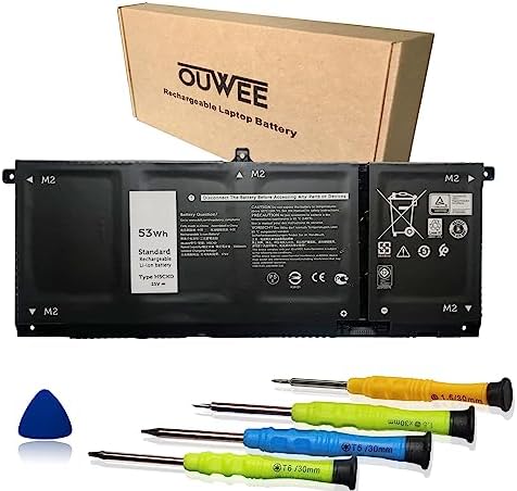 H5CKD Laptop Battery Compatible with Dell Vostro 5300 5401 5501 Latitude 3410 3510 Inspiron 5300 5401 5408 5501 5508 5400 7405 7300 7500 2-in-1 Silver Series 07T8CD 0TXD03 09077G JK6Y6 15V 53Wh