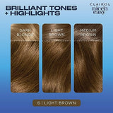 Clairol Nice'n Easy Permanent Hair Dye, 6 Light Brown Hair Color, Pack of 3