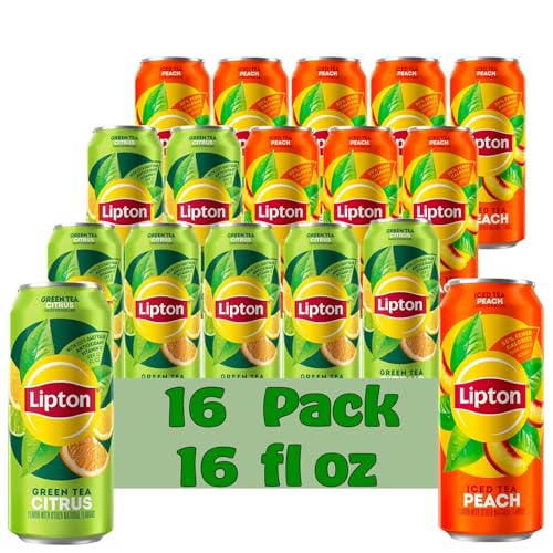 Lipton Variety Pack Iced and Green Tea 16 fl oz Aluminum Can 16 Pack