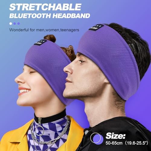 LC-dolida Sleep Headphones Bluetooth 5.4, Headband Headphones Earphones Wireless, Sleep Mask for Sleeping, Sports, Gifts, Workout, Jogging, Yoga,Insomnia, Air Travel, Meditation