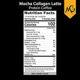 MariGold High Protein Collagen Coffee - Mocha Collagen Latte, Dairy Free, 20g Grass-Fed Type I & III Collagen Peptides, Energy Boost, 2 Shots Organic Espresso, Non-GMO, 1 Lb Bag, 15 Servings