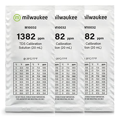 3X 20ml 1382 ppm TDS Calibration Solution Sachet, Milwaukee M10032B M 10032