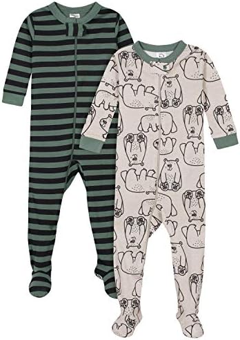 Gerber Baby Boys' 2-Pack Footed Pajamas