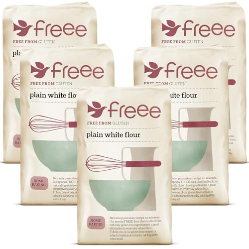 freee Gluten-Free Plain White Flour - 1Kg | Pack of 5 | Premium Blend for Gluten-Sensitive Diets | Light & Fluffy Texture for Perfect Baked Goods | Versatile for Bread, Cookies, Cakes & Pastries