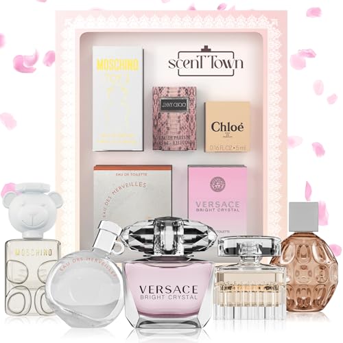 5 Piece Designer Perfume Gift Set Mini Perfumes for Women - Variety Bundle of Miniature 0.17 oz Perfume Bottles - Elegant Perfume Gift Sets for Women - Perfect Perfume Samples for Women Set