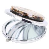 GlassOfVenice Murano Glass Millefiori Folding Compact Mirror - Topaz Gold