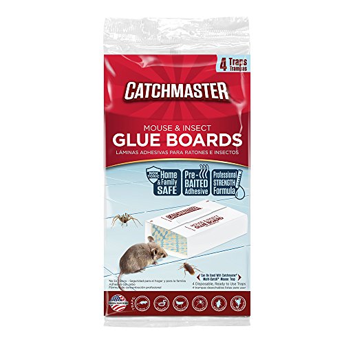 CATCHMASTER 18-72 Baited Mouse Insect & Snake Glue Board (4 Pack)