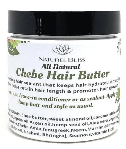 Croton Zambesicus (also know as Chebe powder) Hair Growth Butter/Vegan|Indian Herbs, Aloe vera/Amla/Jamaican Black Castor Oil/Fenugreek… (Peppermint) 4 oz