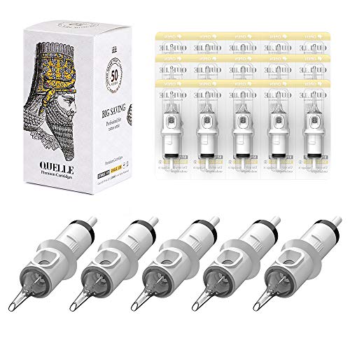 HAWINK 11RL Tattoo Needles Cartridge #10 Bugpin 11 Round Liner X-Taper 50PCS with Membrane Professional Disposable EN05S-50-1011RL