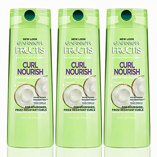 Garnier Hair Care Fructis Triple Nutrition Curl Nourish Shampoo (Packaging May Vary), 12.5 Fluid, 3 Count