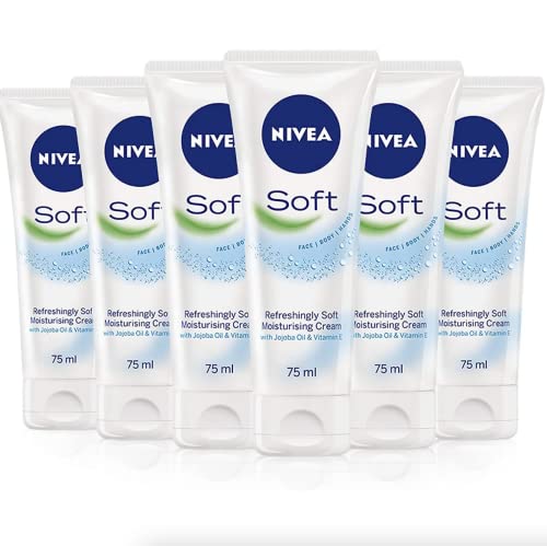 NIVEA Soft Moisturizing Creme 2.60 oz (Pack of 6)