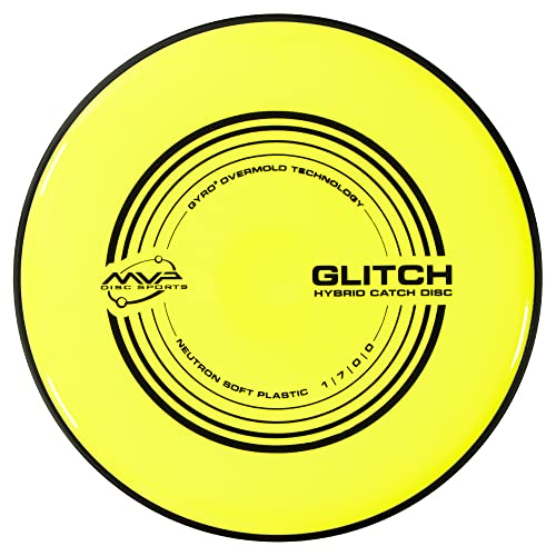 MVP Disc Sports Neutron Glitch (Soft) Disc Golf Hybrid Catch Disc (140-145g / Colors May Vary)