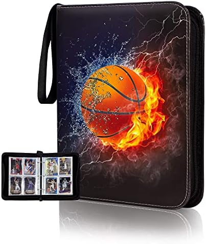 Yellow 400 Card Binder with 50 Removable Pages, Compatible with Basketball, TCG, and Other Standard Size Cards