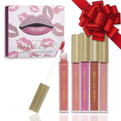 Beauty Concepts Lip Gloss Collection – Shimmering, Glossy Lip Makeup Set for a Radiant Finish, Pretty Pink
