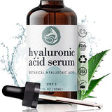 Hyaluronic Acid Face Serum - Hydrating Anti Wrinkle Anti Aging Facial Serum - With Vitamin C and E, Green Tea, Jojoba Oil - Natural and Organic - 1 Oz by Foxbrim Naturals