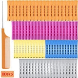 100pcs Perm Rods Set for Natural Hair Plastic Cold Wave Rods Hair Rollers Hair Curling Rods for Long Short Hair Perms Rods for Women Hair DIY Hairdressing Tools（Orange+Purple+Gray+Blue+Yellow）