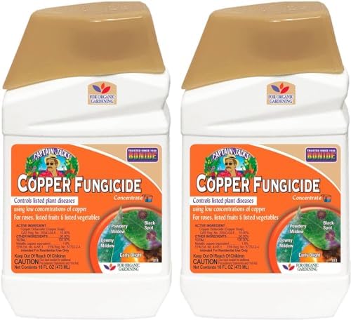 Bonide Captain Jack Copper Fungicide 16 oz Concentrated Plant Disease Control Solution for Organic Gardening (Pack of 2)
