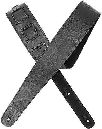 Anwenk Leather Guitar Strap with Extension Genuine Leather Electric Guitar Strap Acoustic Strap Bass Strap with Extension, Cow Leather, Top Grade Material,Best Gift for Guitar Fans