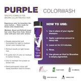 Celeb Luxury Purple Hair Color Depositing Colorwash Shampoo for Brunettes + Bondfix Bond Rebuilder, Semi Permanent Hair Color, Vegan Hair Dye