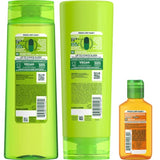 Garnier Fructis Sleek & Shine Shampoo, Conditioner + Moroccan Sleek Oil Set for Frizzy, Dry Hair, Argan Oil (3 Items), 1 Kit (Packaging May Vary)