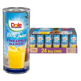 Dole 100% Pineapple Mango Juice, No Added Sugar, Excellent Source of Vitamin C, 100% Fruit Juice, Packaging May Vary, 8.0 Fl Oz (Pack of 24)