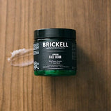 Brickell Men's Renewing Face Scrub for Men, Natural and Organic Deep Exfoliating Facial Scrub Formulated with Jojoba Beads, Coffee Extract and Pumice, 4 Ounce, Scented