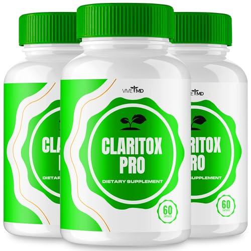 VIVE MD Claritox Pro for Vertigo Capsules, Claritox Pro for Vertigo Reviews, ClaritoxPro for Vertigo Support Supplement, Maximum Strength Nootropic Dietary Formula Pills (3 Pack)