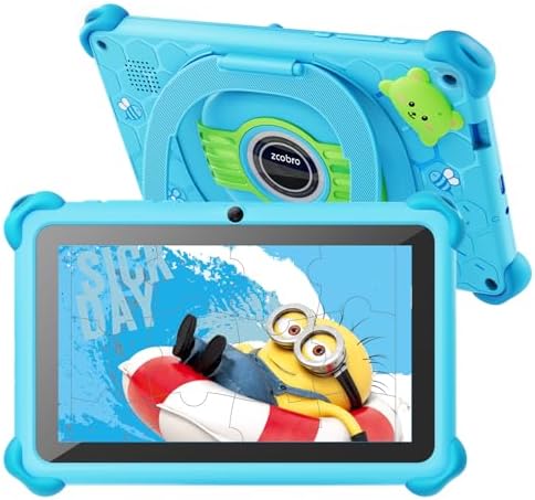 Kids Tablet 7 inch Toddler Tablet for Kids 32GB Kids Android Tablet with Case WiFi Bluetooth, GMS, Parental Control, Dual Camera for Boys Girls Educational Games Preinstalled, Blue