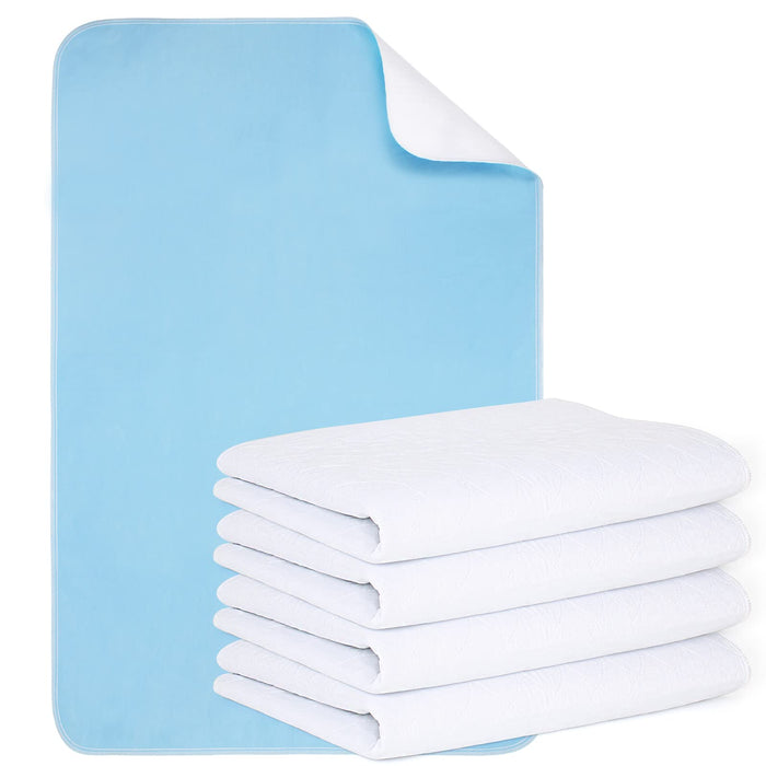 Mancosi (2 Packs) Reusable Incontinence Bed Pads, washable bed pad, Heavy Absorbency (4-Layer) Waterproof Bed Pads 18"X24", nonslip & Skin-friendly, Multi-scenes tailor to Kids, Adults, Elderly & Pets