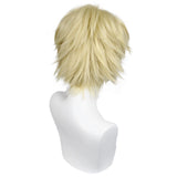 Anogol Hair Cap + Short Blonde Men's Cosplay Wig Loid Forger Cosplay Wig Gilgamesh Cosplay Wig for Halloween Christmas Event Costume Party