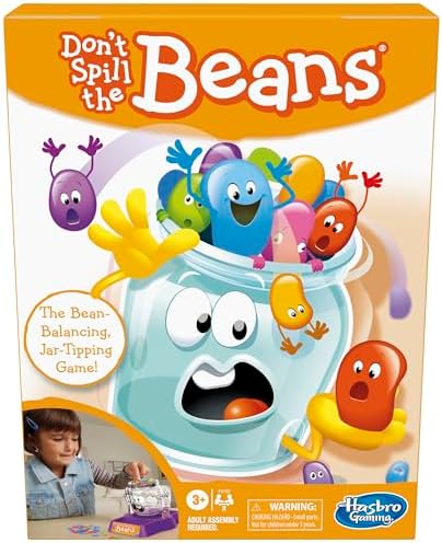 Hasbro Gaming Don't Spill The Beans Game | Balancing Board Game for Boys & Girls | Kids Preschool Games | Easter Gifts for Girls & Boys | 2 Players | Ages 3+ (Amazon Exclusive)
