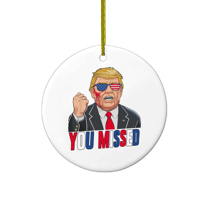 Trump Ceramic Christmas Tree Ornament | You Missed 3