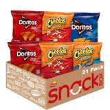 Frito-Lay Doritos & Cheetos Mix Variety Pack, Single Serve Snack Bags (Pack of 21)