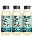 MRS. MEYER'S CLEAN DAY Moisturizing Body Wash for Women and Men, Biodegradable Shower Gel Formula Made with Essential Oils, Birchwood, 16 oz - Pack of 3