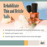 Duri Rejuvacote 2 Nail Growth System Sensitive Formula - Nail Hardener and Strengthener for Brittle, Breaking, Splitting Nail Repair - 0.45 Fl Oz (Pack of 2)