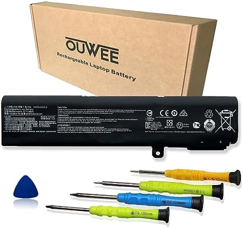 BTY-M6H Laptop Battery Compatible with MSI GE62 2QC 2QE 6QC 6QD 6QF GE72 2QC 2QD 2QE 6QC 6QD 6QF Series Notebook 3ICR19/65-2 10.86V 51WH 4730mAh 6-Cell