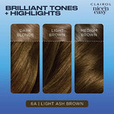 Clairol Nice'n Easy Permanent Hair Dye, 6A Light Ash Brown Hair Color, Pack of 3