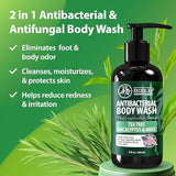 Antibacterial Body Wash - Antibacterial Soap And Tea Tree Body Wash For Jock Itch, Athletes Foot, Eczema And Back Acne - Anti Bacterial Body Soap For Men And Women Safe For All Skin Types - 8 Oz