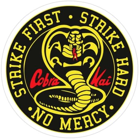 3 Pcs Stickers Cobra Bumper Strike Vinyl First Decal Strike Decor Hard No Mercy 2-6 Inche Inch Sticker for Wall Laptop Helmet Water Bottle Bike Car