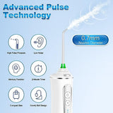 H2ofloss Water Dental Flosser for Teeth Cordless,300ML Portable & IPX7 Waterproof Teeth Cleaner Picks,5 Modes Rechargeable Oral Irrigator with Refilled Nozzle for Home/Travel