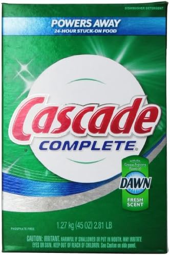Cascade Complete, Powder Dishwasher Detergent, Fresh Scent 90 Oz (Pack of 1)
