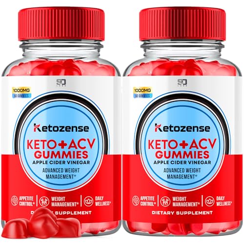 (2 Pack) Ketozense Ketozene Keto ACV Gummies Advanced Weight Loss, Ketozens Gummies Keto+ACV 1000mg, Ketozense Ketozene ACV+Keto Gummies Apple Cider Vinegar Folate Vitamin B12 Beet Root (120 Gummies)