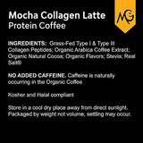 MariGold High Protein Collagen Coffee - Mocha Collagen Latte, Dairy Free, 20g Grass-Fed Type I & III Collagen Peptides, Energy Boost, 2 Shots Organic Espresso, Non-GMO, 1 Lb Bag, 15 Servings