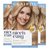 Clairol Nice'n Easy Permanent Hair Dye, 9A Light Ash Blonde Hair Color, Pack of 3