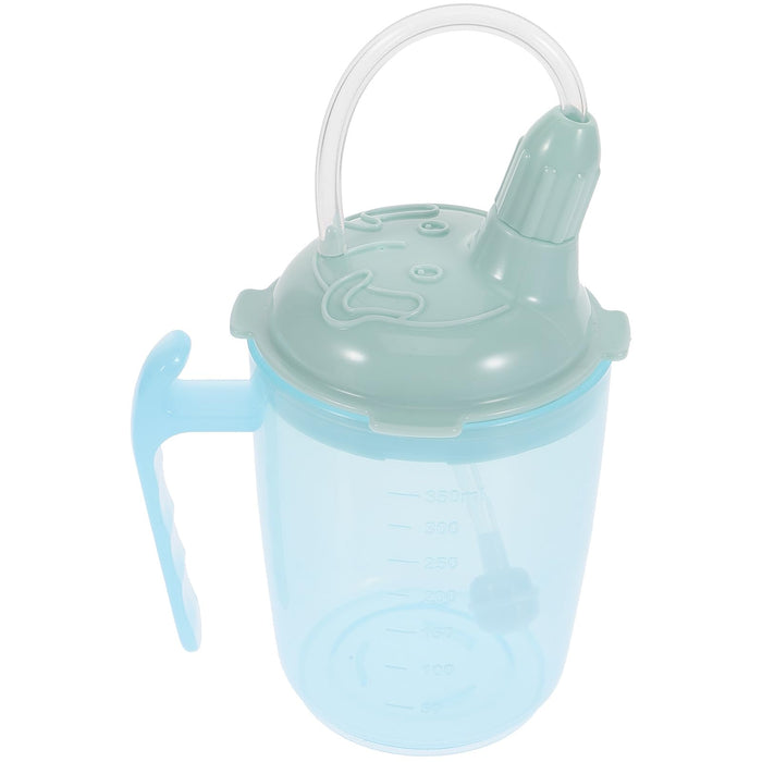 Healifty Elderly Care Cup Adult Sippy Cups Spill Proof Drinking Cups for Adults Leak Proof Sippy Cup Elderly Care Mug Porridge Cups Independence Sip Cups Drinking Water Cup Handled Cup Blue